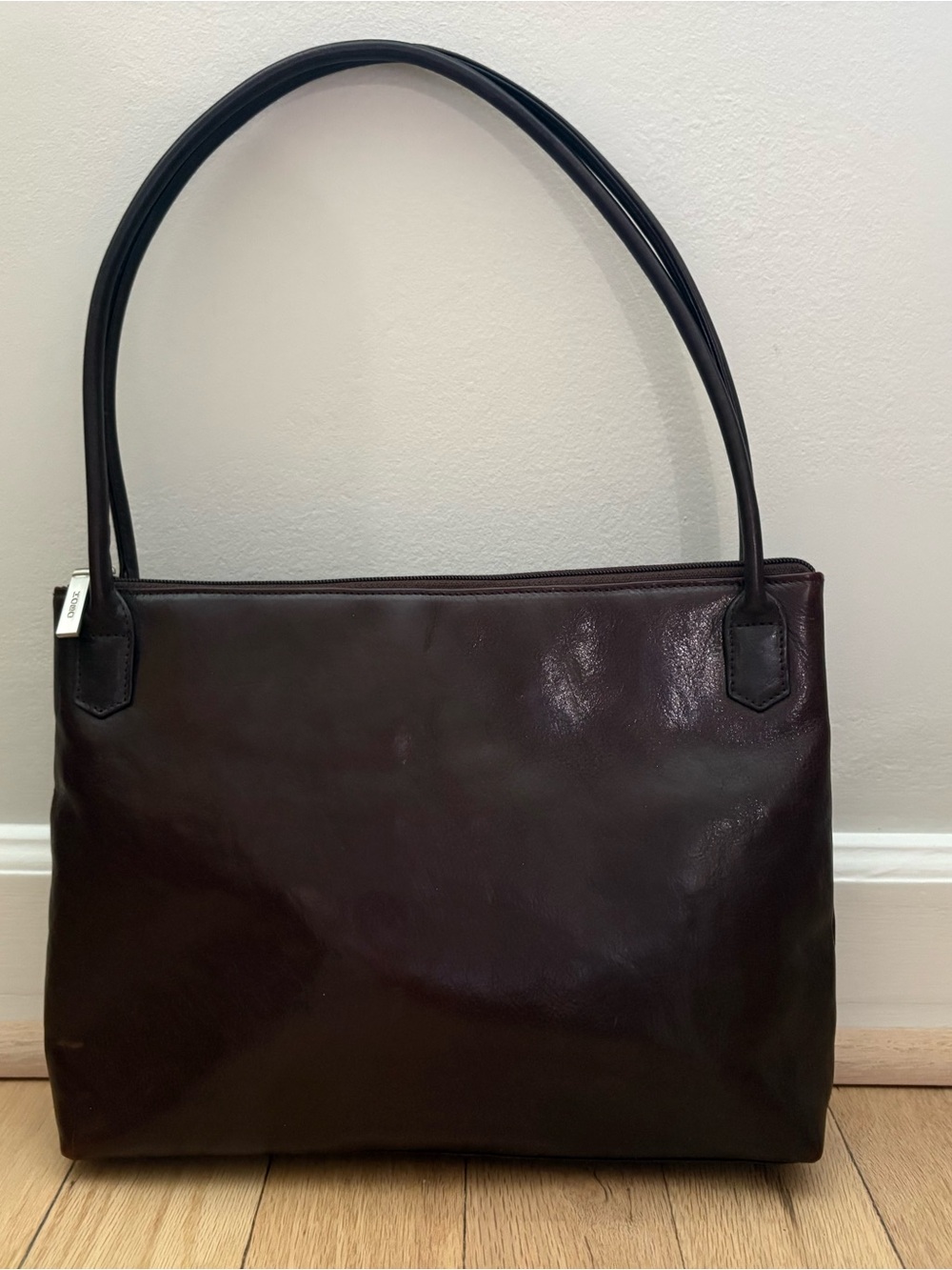 HOBO Y2K Vintage Classic Women's Leather Tote with Tubular Straps Dark Brown